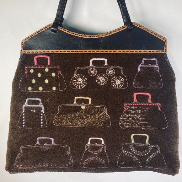 Antonio Melani Embroidered Purse/Handbag/Carpetbag - Picture 3 of 16